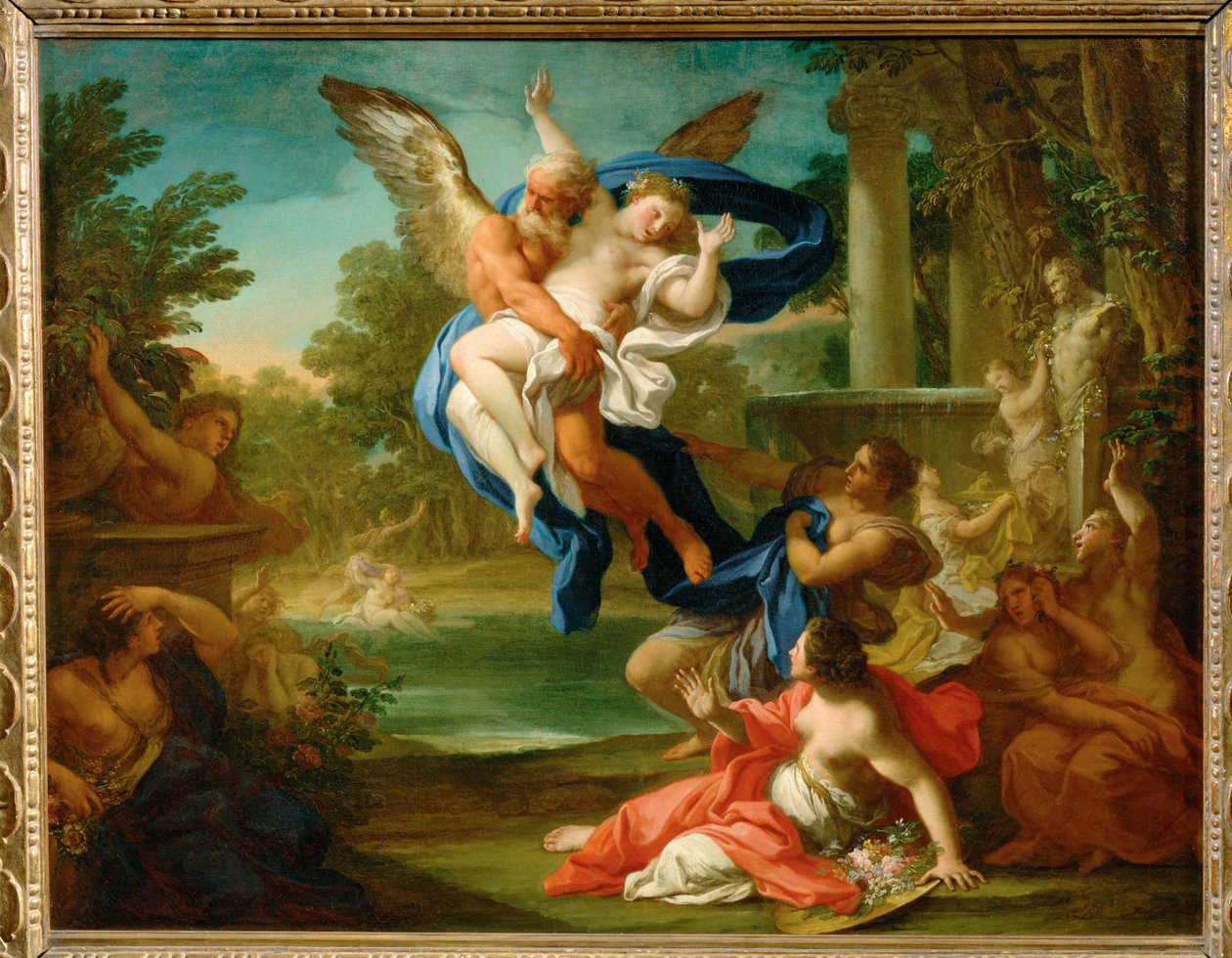 Boree enlevant Orythyie - Våldtäkten av Oreithya av Boreas ... av Sebastiano Conca