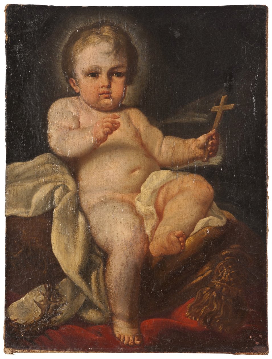 Das Christkind mit einem Kreuz av Sebastiano Conca