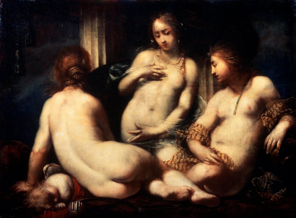 De tre nåderna, 1650-talet av Sebastiano Mazzoni