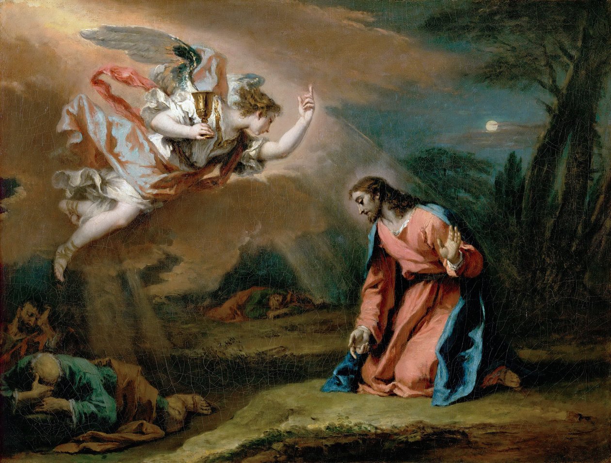 Agonie dans le jardin - The Agony in the Garden, av Ricci, Sebastiano (1659-1734). Olja på duk, ca 1730. Mått: 59x77 cm. Konsthistoriska museet, Vienne av Sebastiano Ricci
