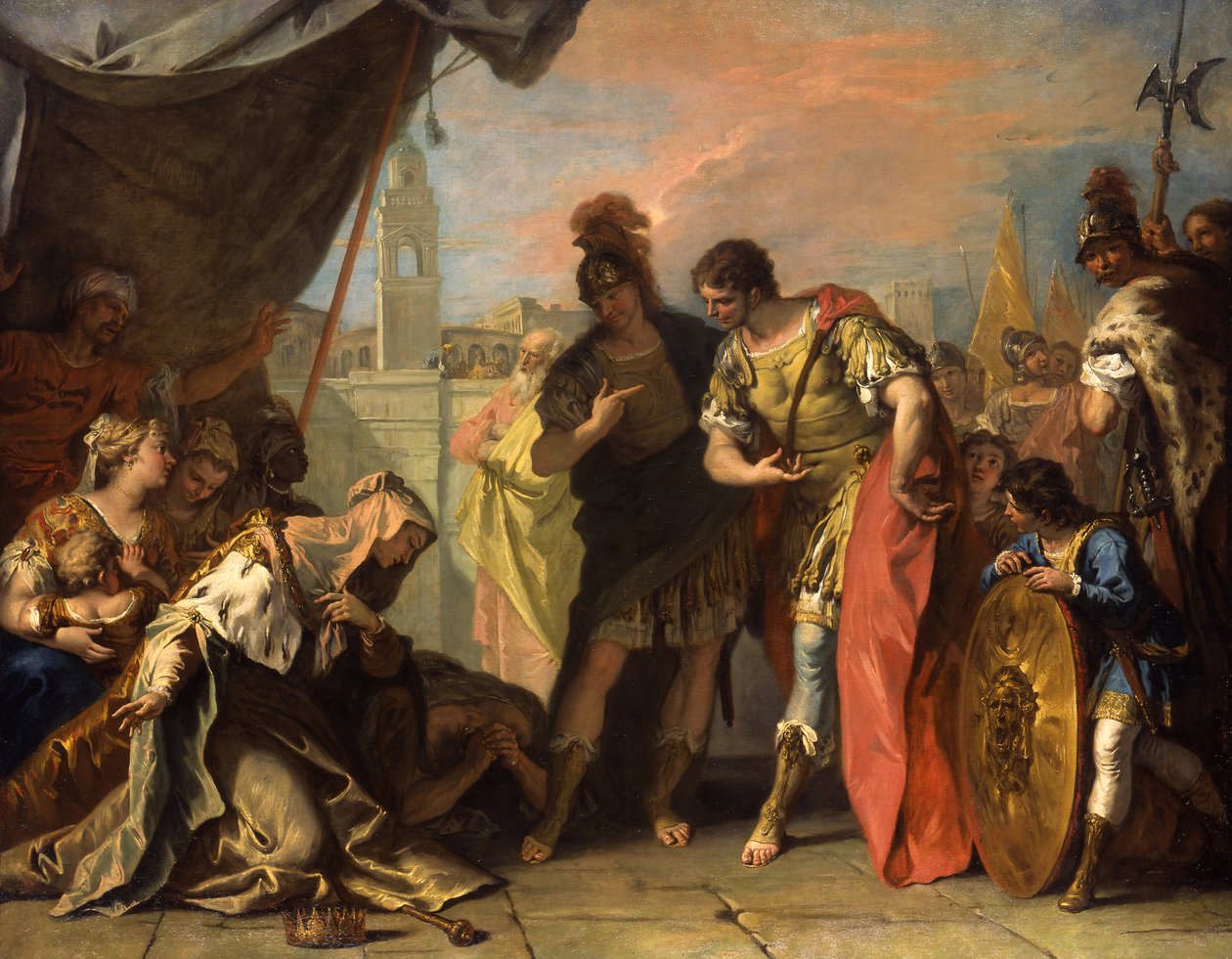 Alexander och Dareios familj, ca 1708-1710 av Sebastiano Ricci