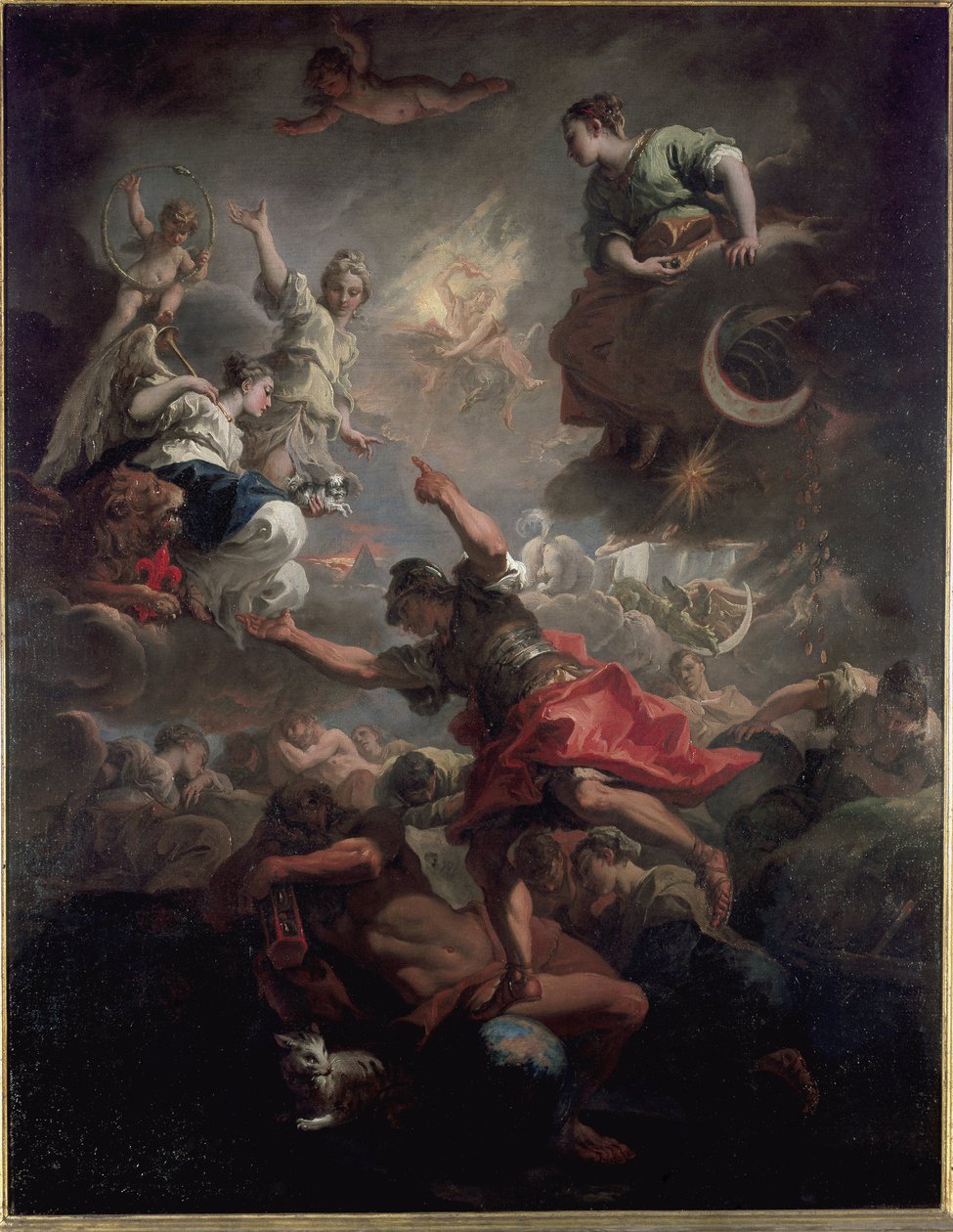 Allegory of Toscana (olja på duk av Sebastiano Ricci