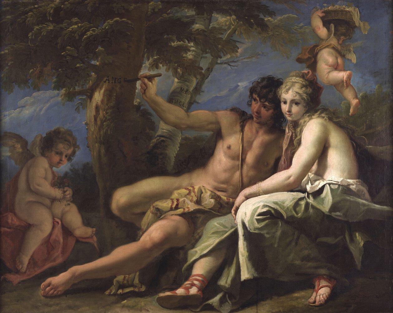 Angelica och Medoro av Sebastiano Ricci