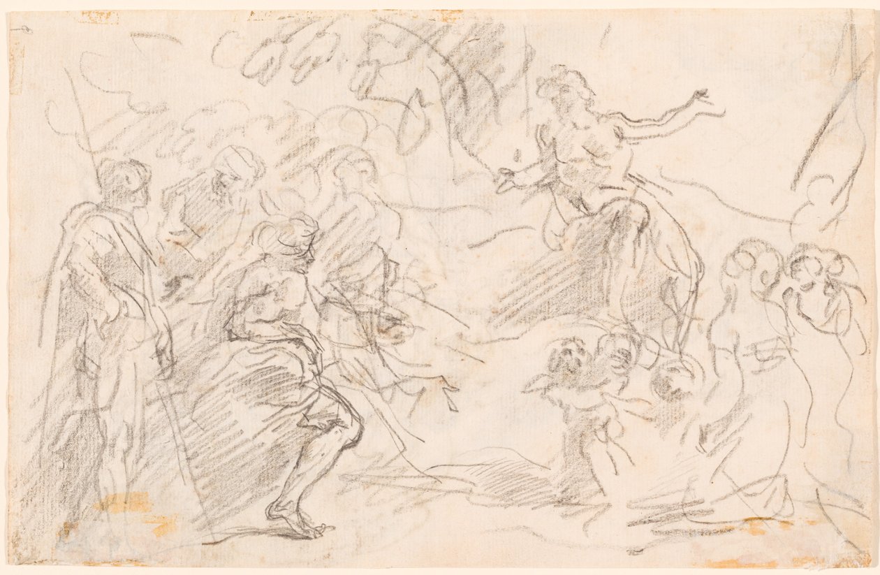 Biblisk scen [verso] av Sebastiano Ricci