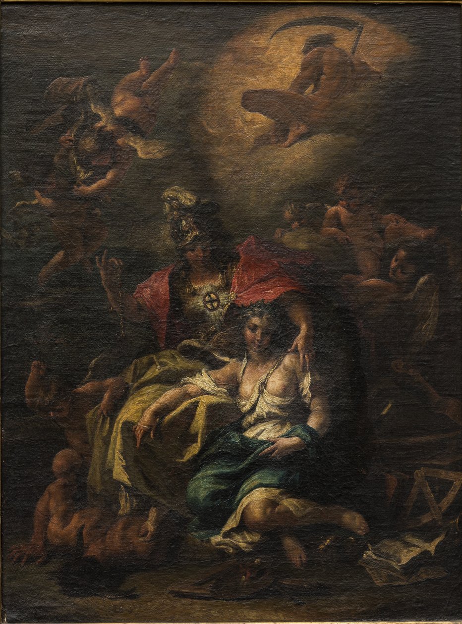 Minerva (olja på duk) av Sebastiano Ricci