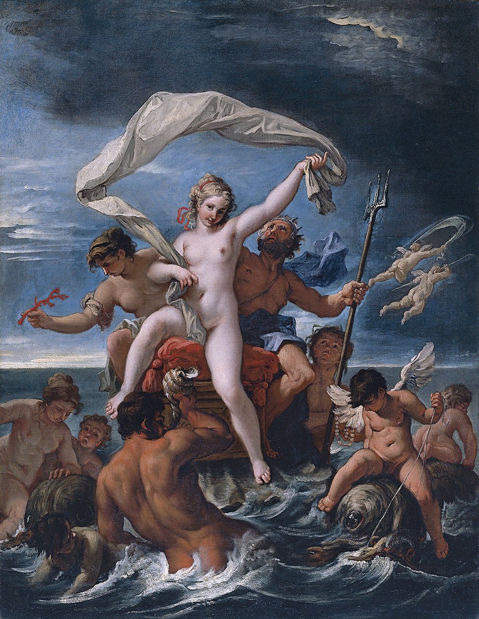 Neptunus och Amfitrit av Sebastiano Ricci