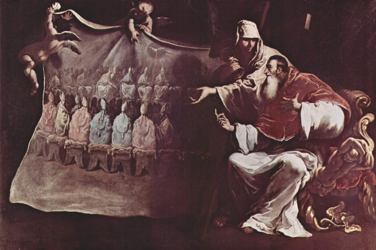 Påven Paulus III livad av tro på det ekumeniska rådet av Sebastiano Ricci