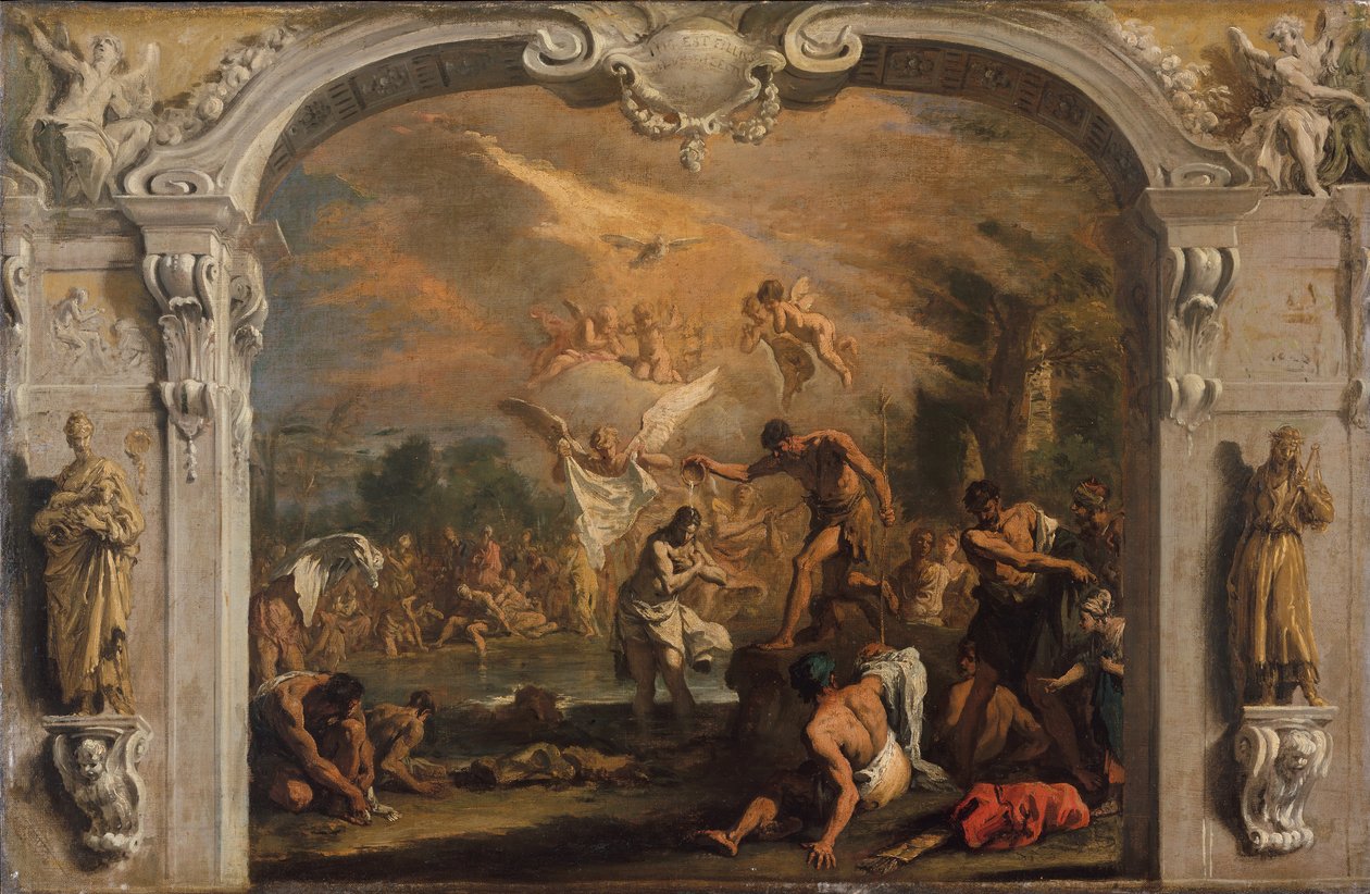 Kristi dop, ca. 1713-14. av Sebastiano Ricci