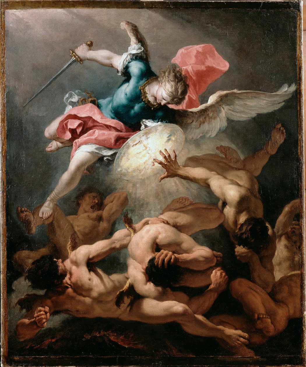 Rebellänglarnas fall av Sebastiano Ricci