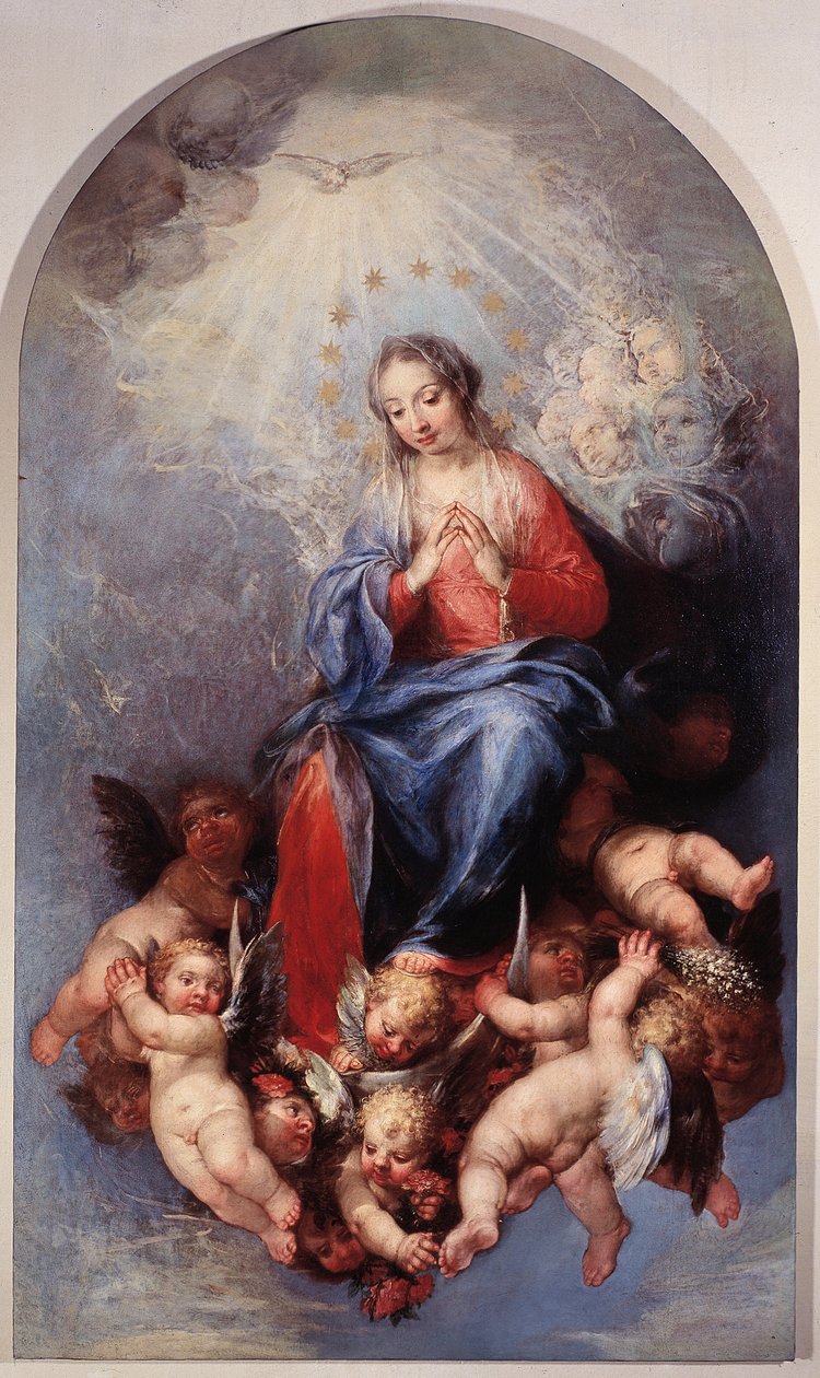 Den obefläckade Jungfru Maria (olja på duk av Sebastiano Ricci