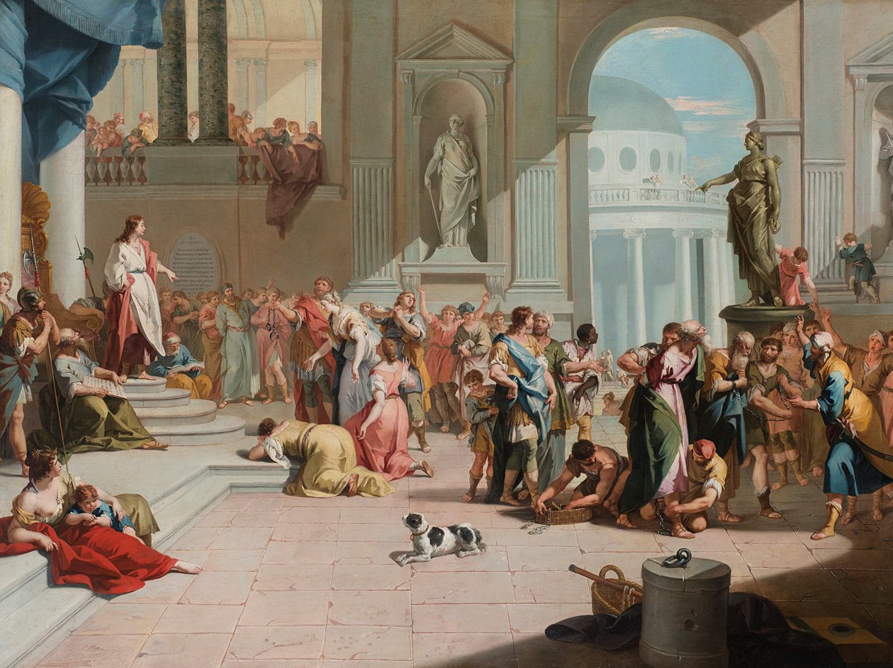 Susannas befrielse av Daniel. av Sebastiano Ricci