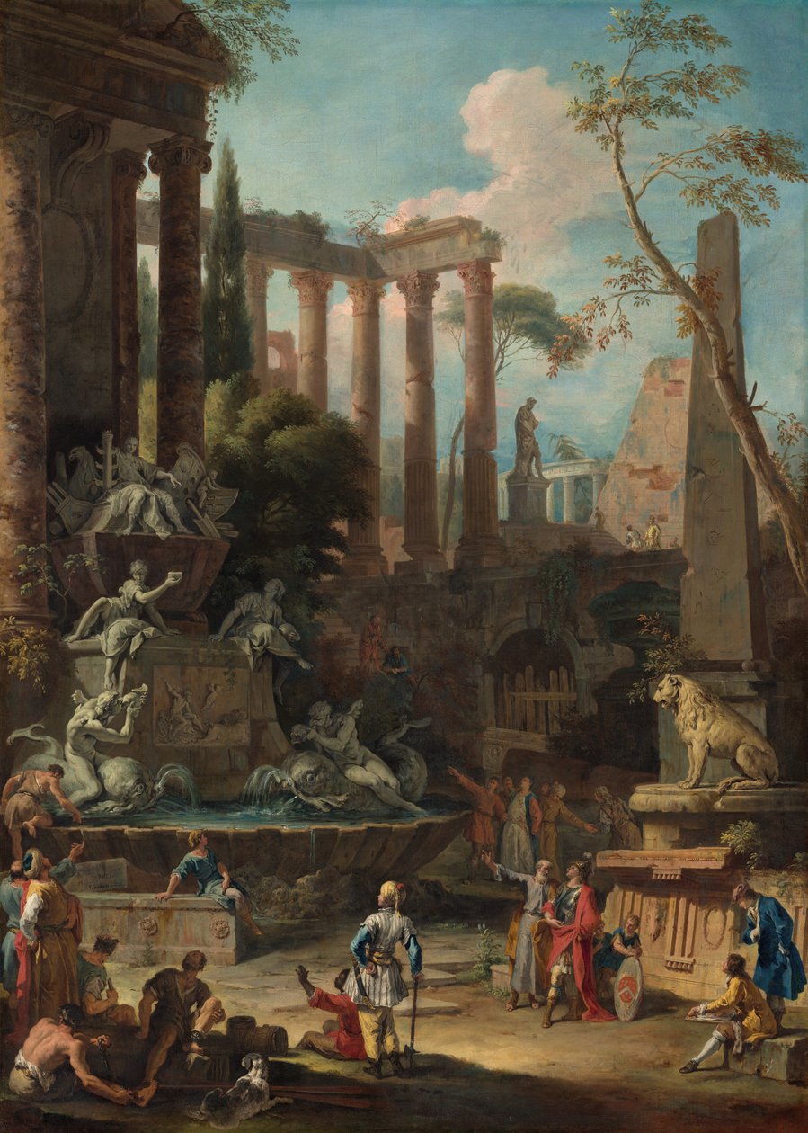 Minnesmärke över amiral Sir Cloudesley Shovell av Sebastiano Ricci and Marco Ricci