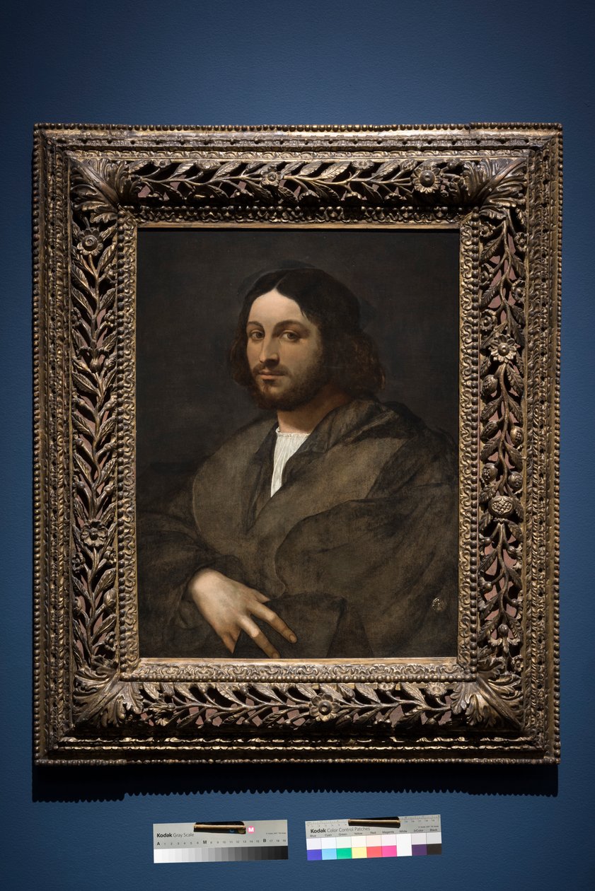 Porträtt av en man, ca 1516-20 (olja på panel, överförd från panelen) av Sebastiano del (c.1485 1547) Piombo