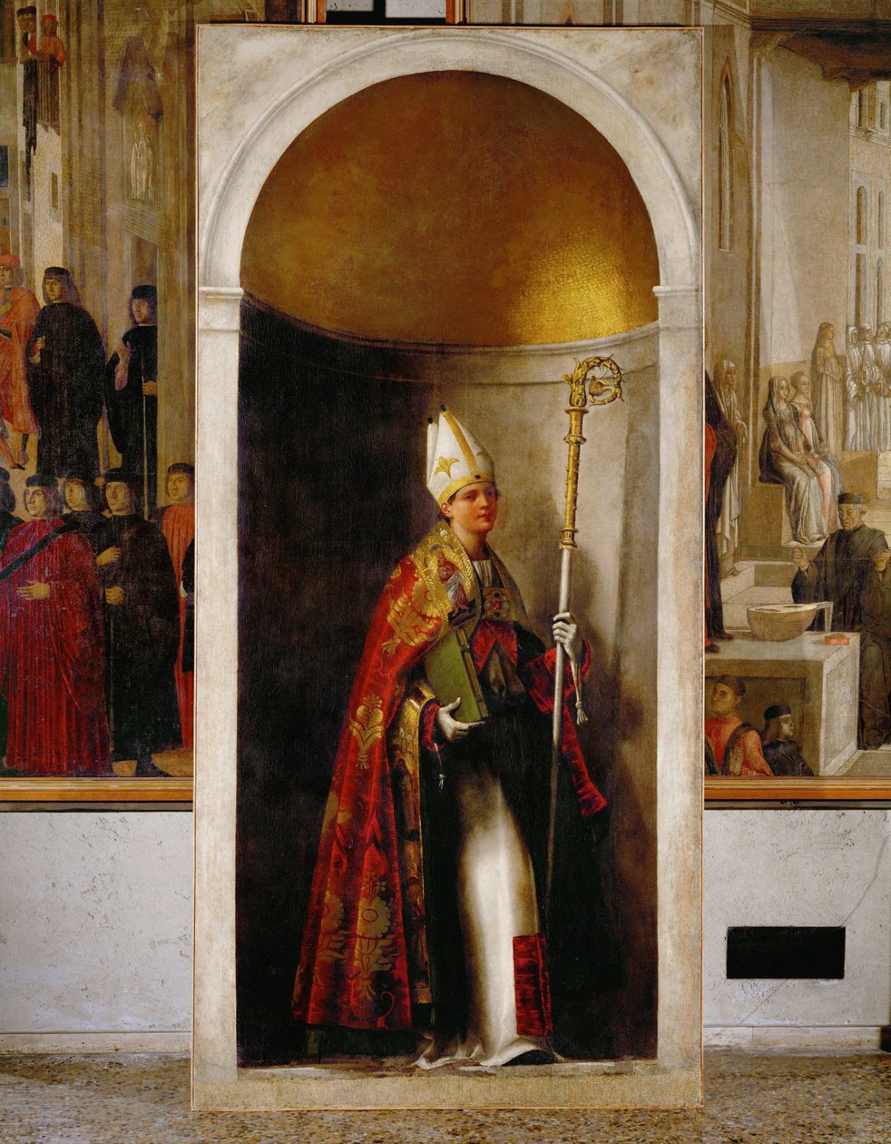 Saint Louis de Toulouse ... (olja på duk) av Sebastiano del (c.1485-1547) Piombo