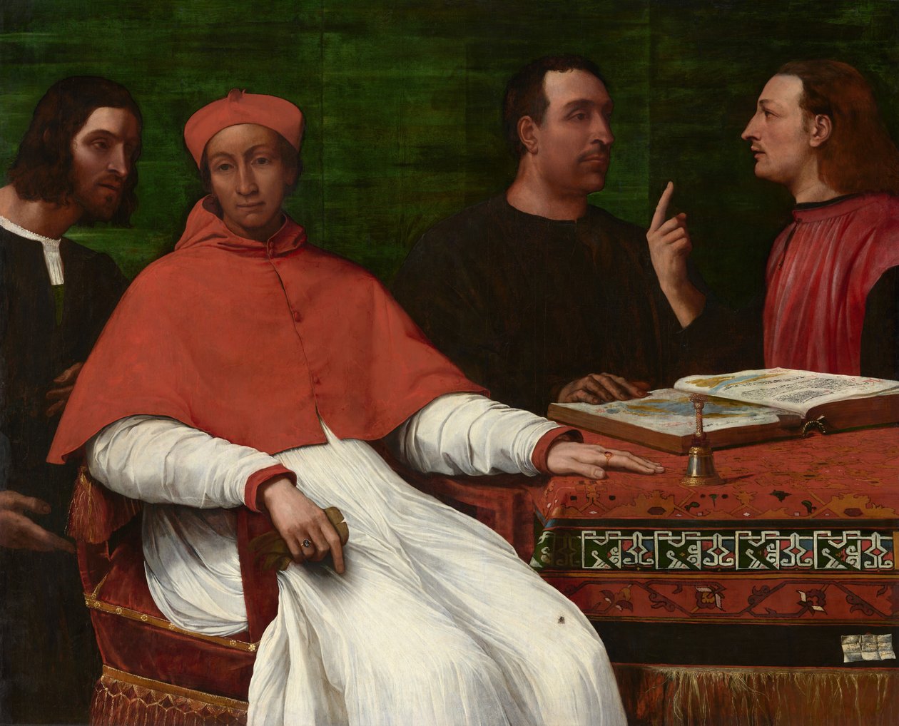 Kardinal Bandinello Sauli, hans sekreterare och två geografer av Sebastiano del Piombo