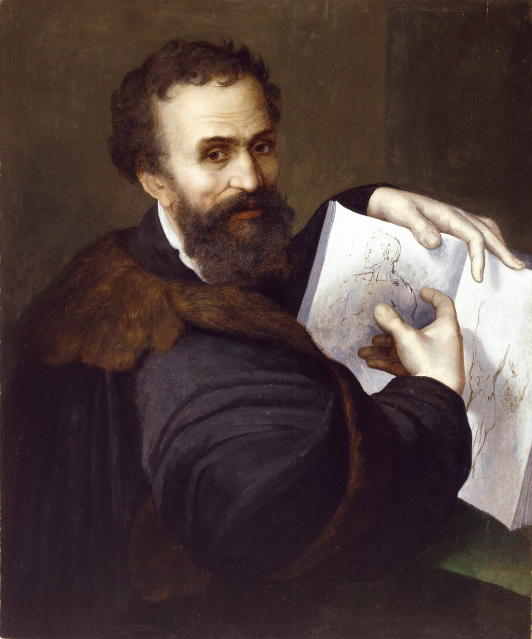 Michelangelo Buonarroti, ca 1520 av Sebastiano del Piombo