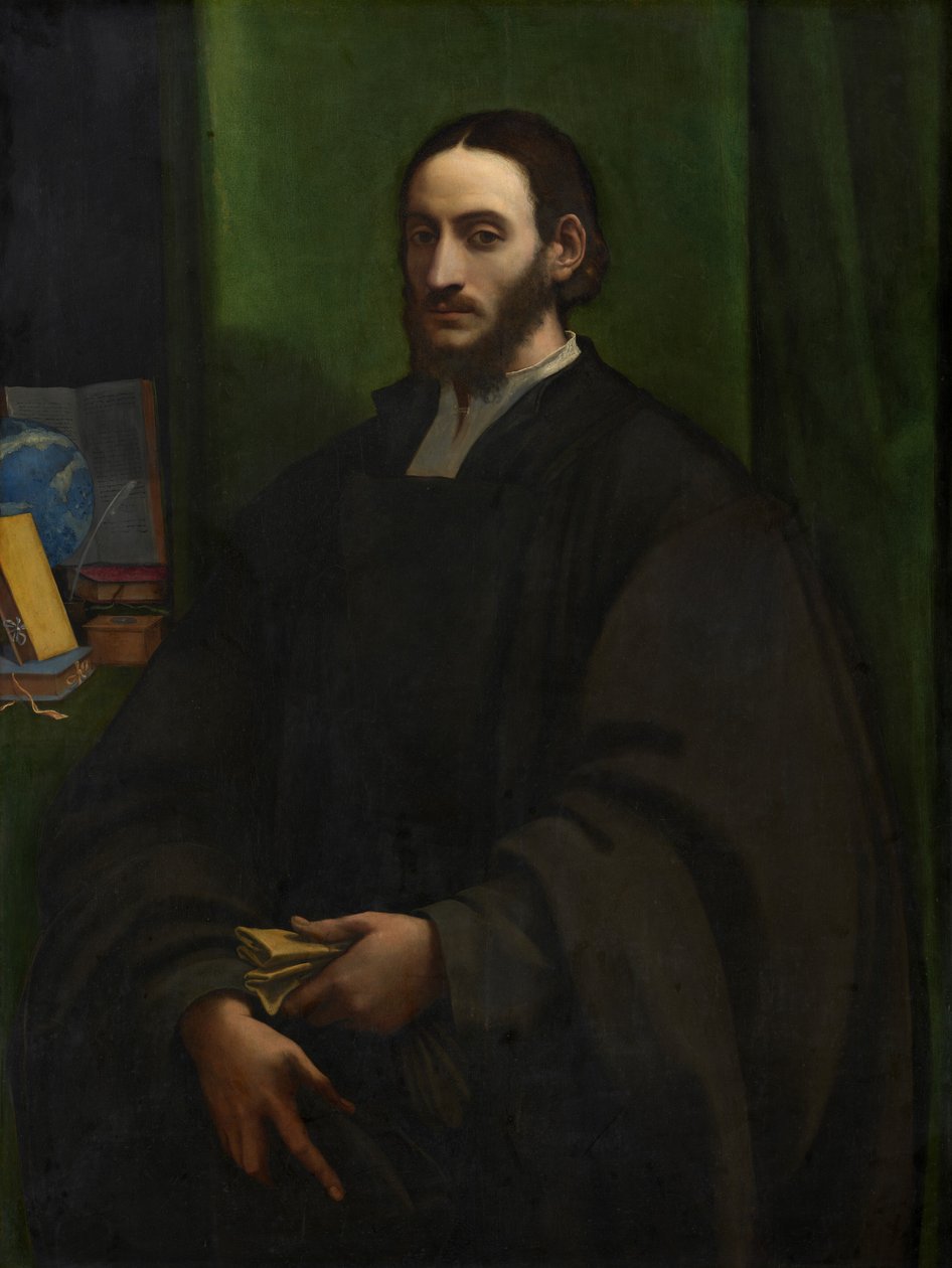Porträtt av en humanist av Sebastiano del Piombo