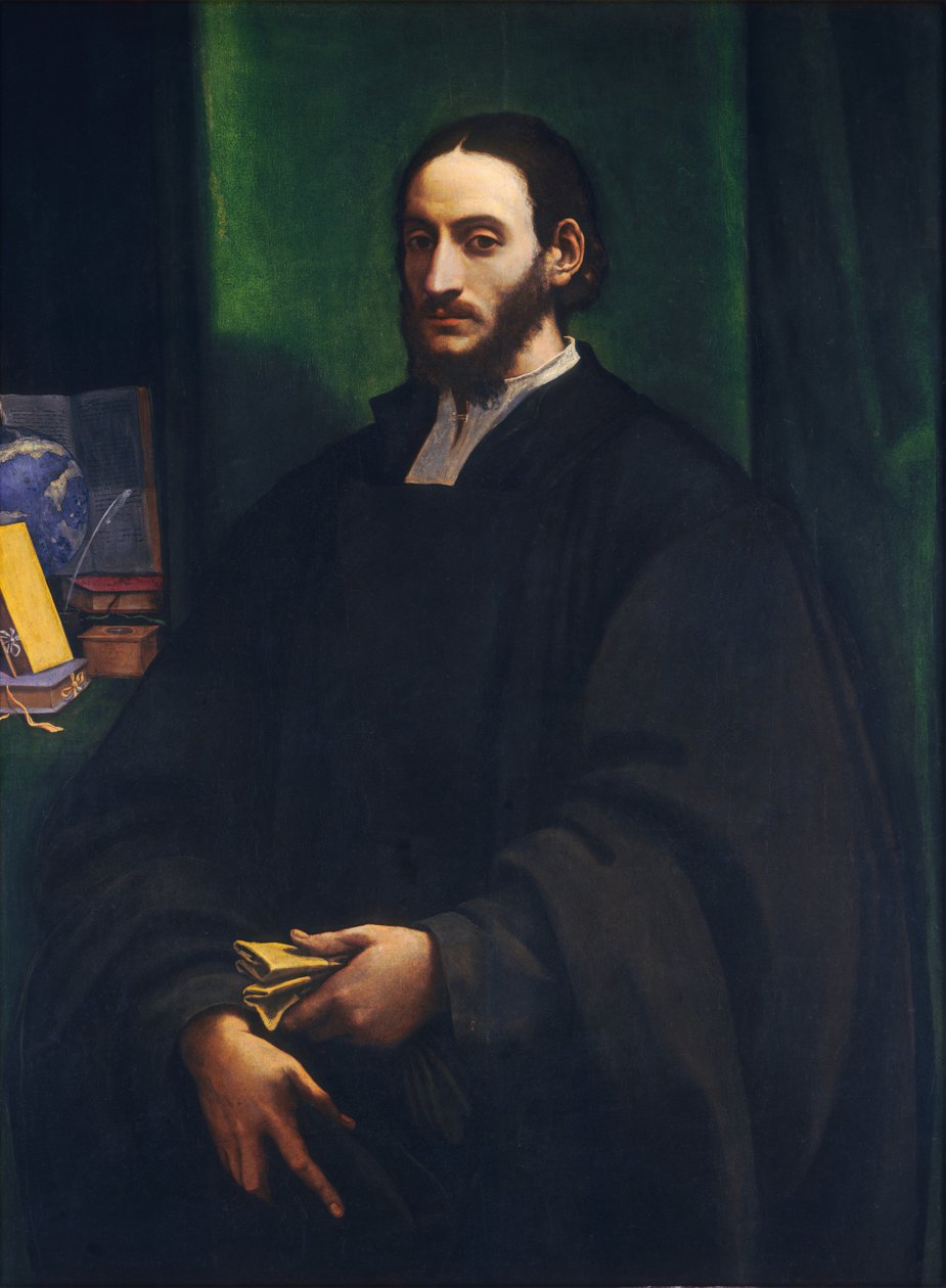 Porträtt av en humanist, ca. 1520. av Sebastiano del Piombo