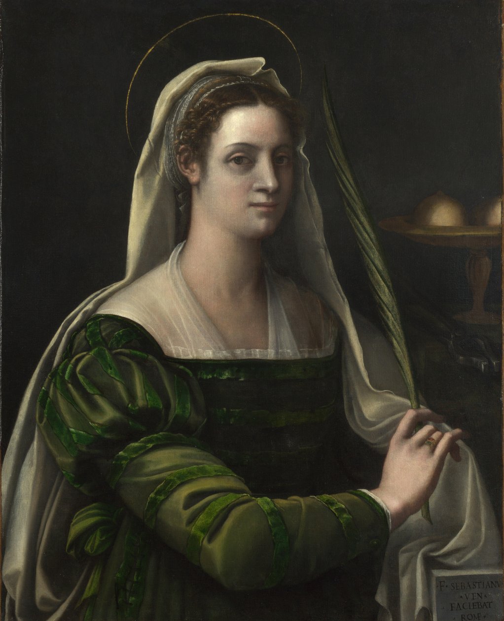 Saint Agatha, ca 1540 av Sebastiano del Piombo
