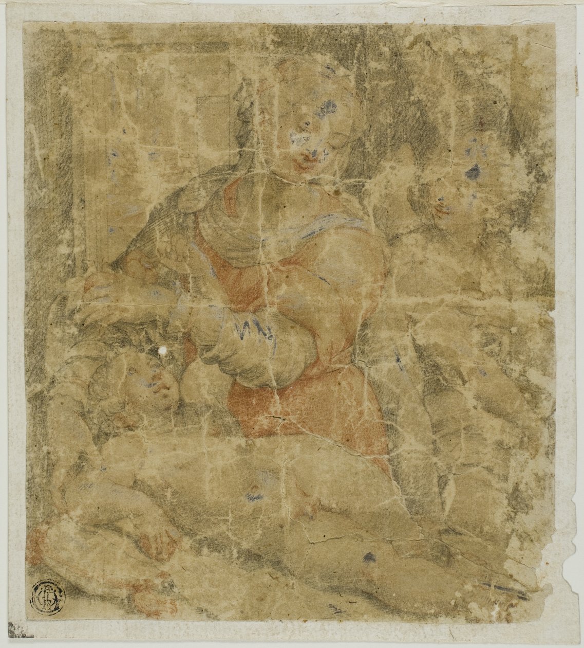 Jungfru med barn och ängel av Sebastiano del Piombo