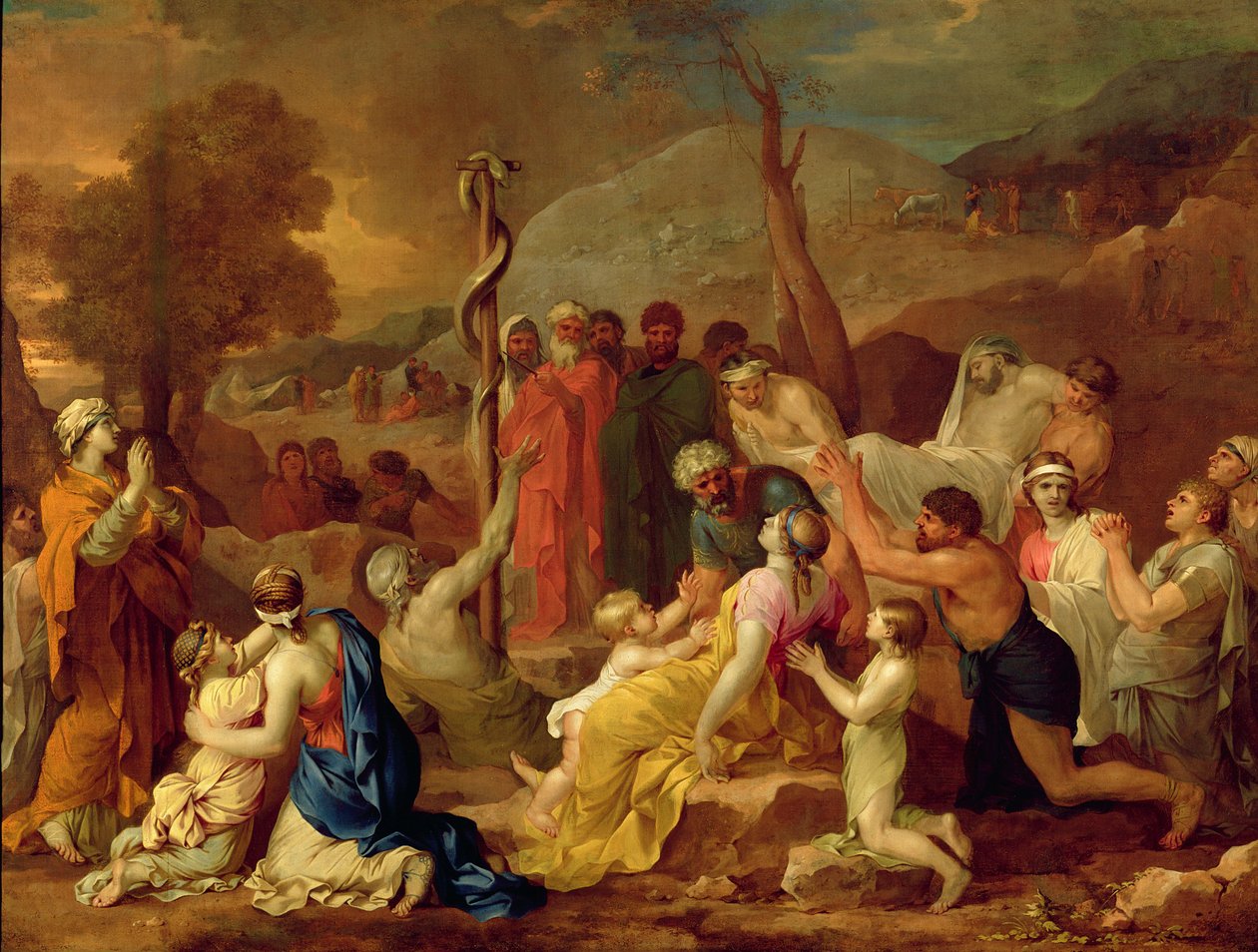 Moses and the Brazen Serpent, c.1653-54 av Sébastien Bourdon