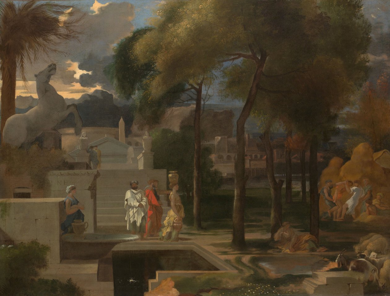 A Classical Landscape, c.1660 (olja på duk) av Sébastien Bourdon