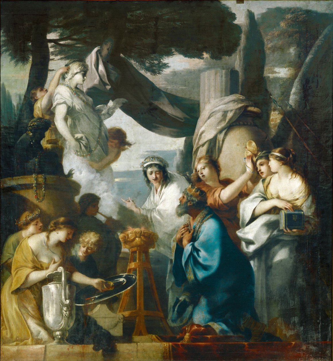 Salomon sacrifiant aux idoles - Salomo offrar till avgudarna ... av Sébastien Bourdon