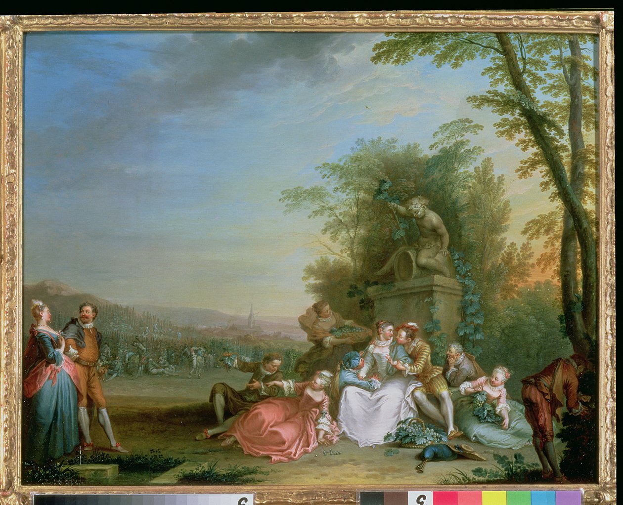 The Grape Harvest, c.1750 (panel) (par till 87638) av Sebastien II Le Clerc
