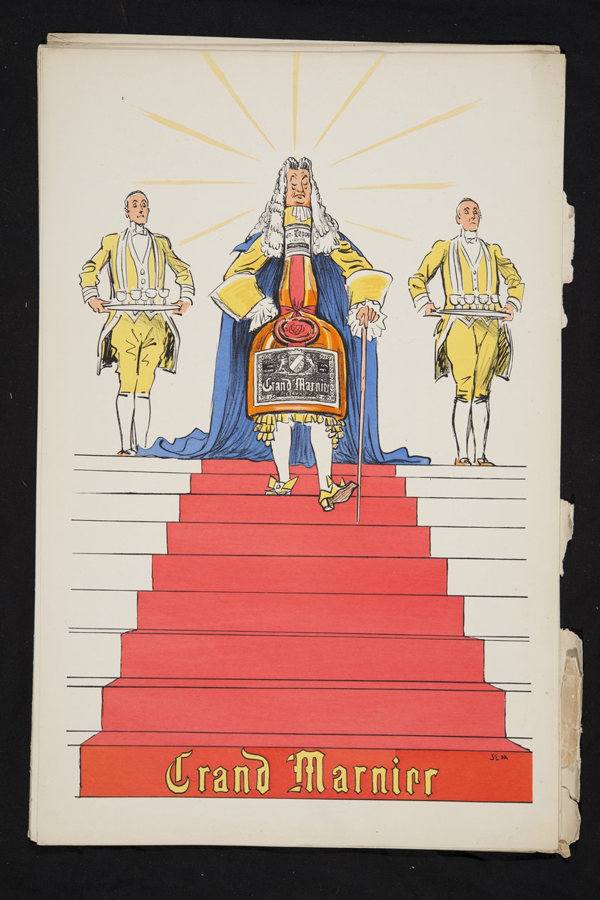Annons för Grand Marnier, från White Bottoms, pub. 1927 (färgblocktryck) av Sem