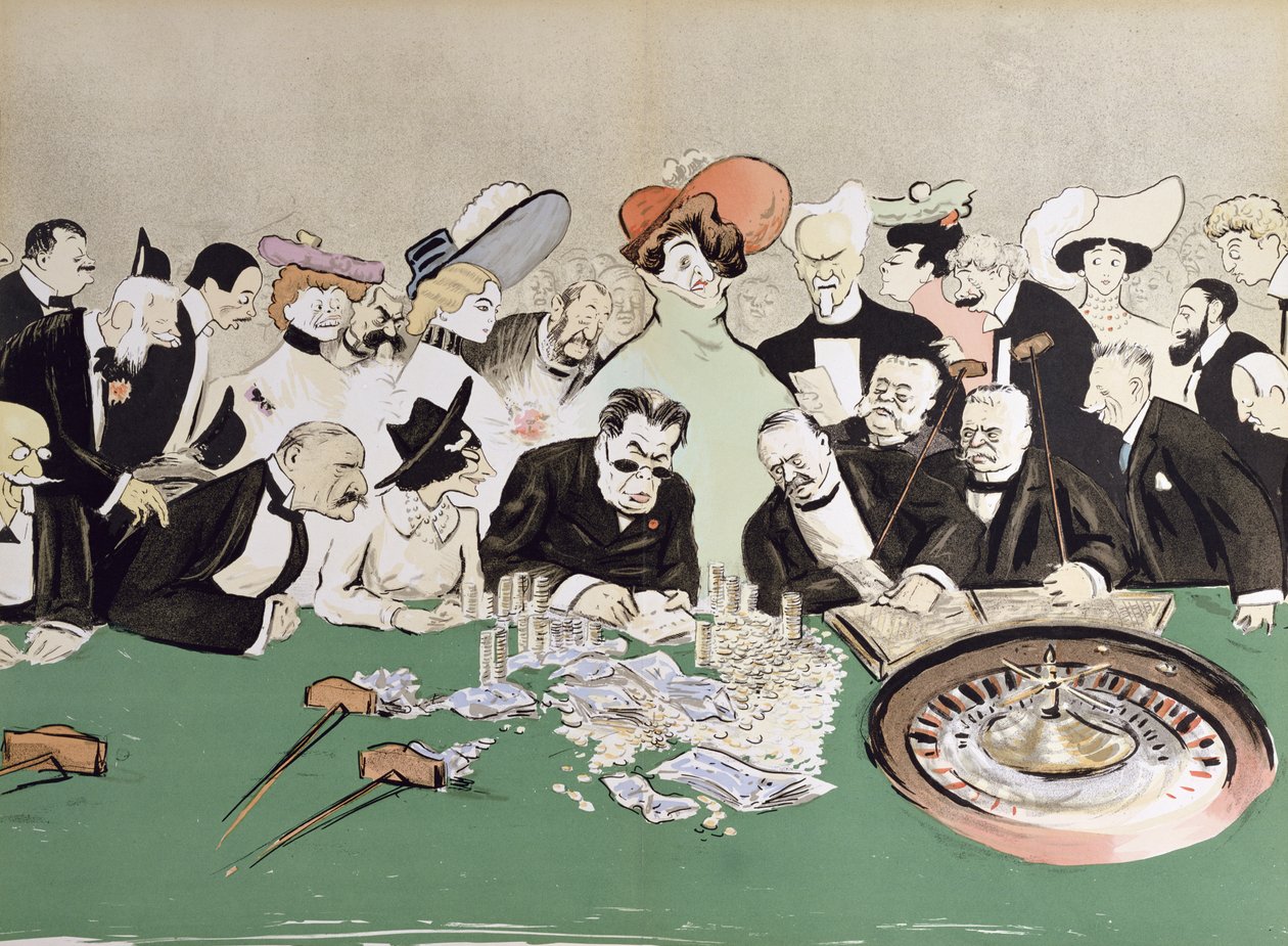 Spelare i kasinot i Monte-Carlo. c.1910 av Sem