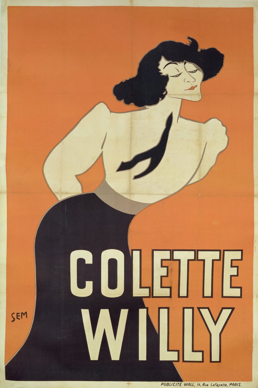 Affisch med Colette Willy (1873-1954) av Sem