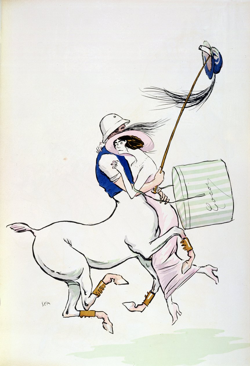 Tangoville sur Mer, karikatyr av Coco Chanel (1883-1971) som dansar med Arthur 