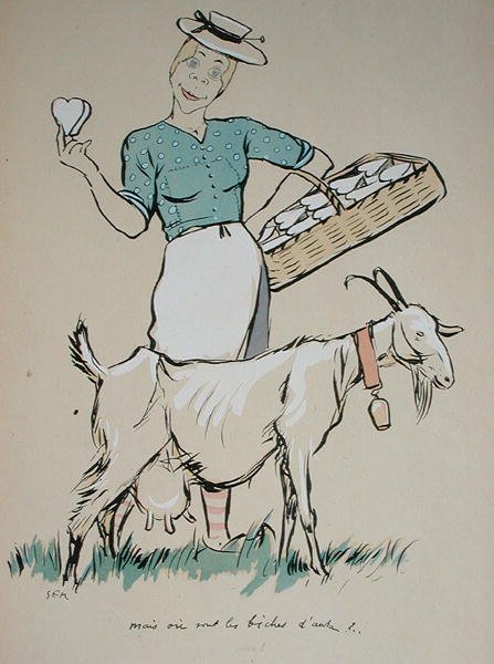 Ostmakare och hennes get, karikatyr från 
