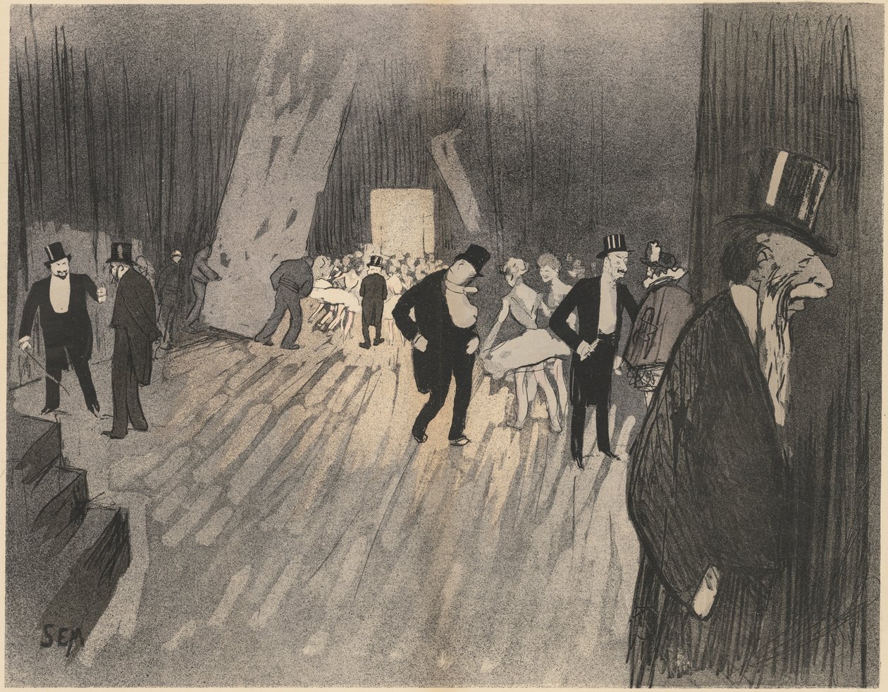Backstage av baletten av Sem (Georges Gourçat)