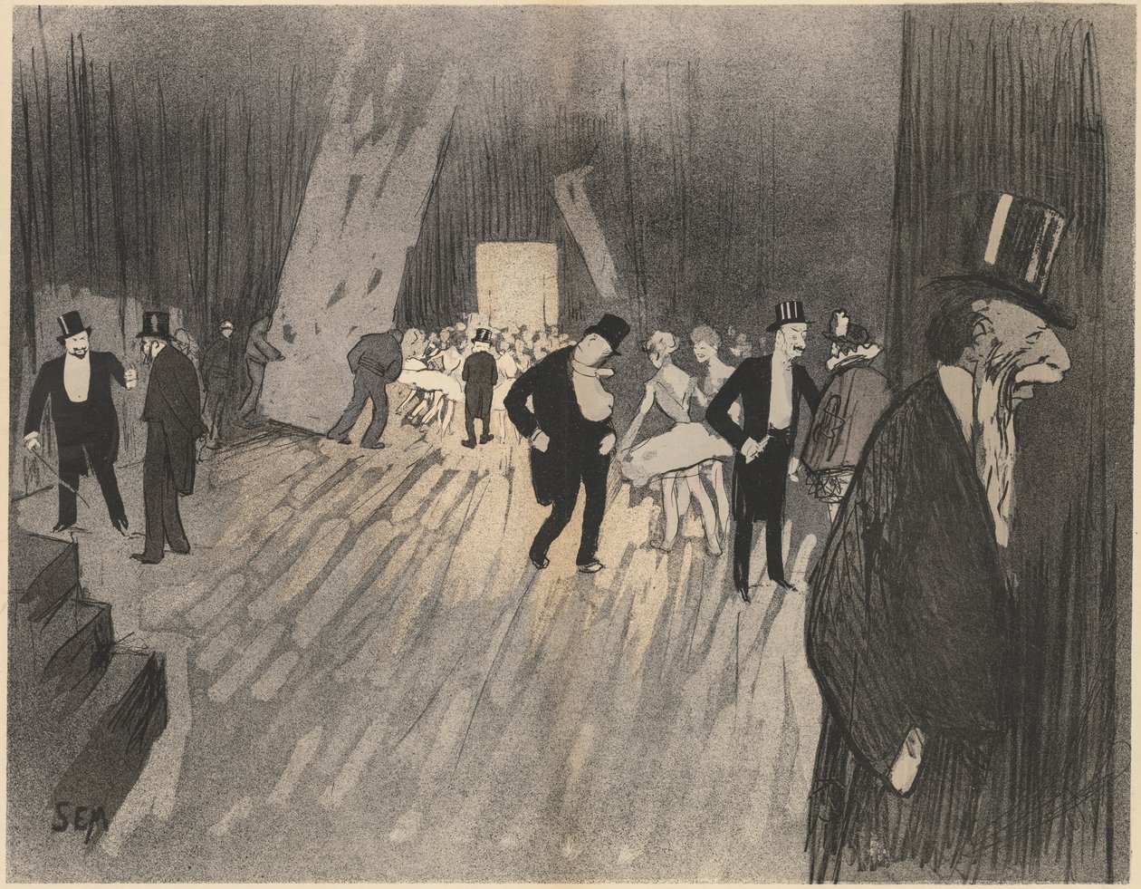 Backstage av baletten, ca. 1900. av Sem