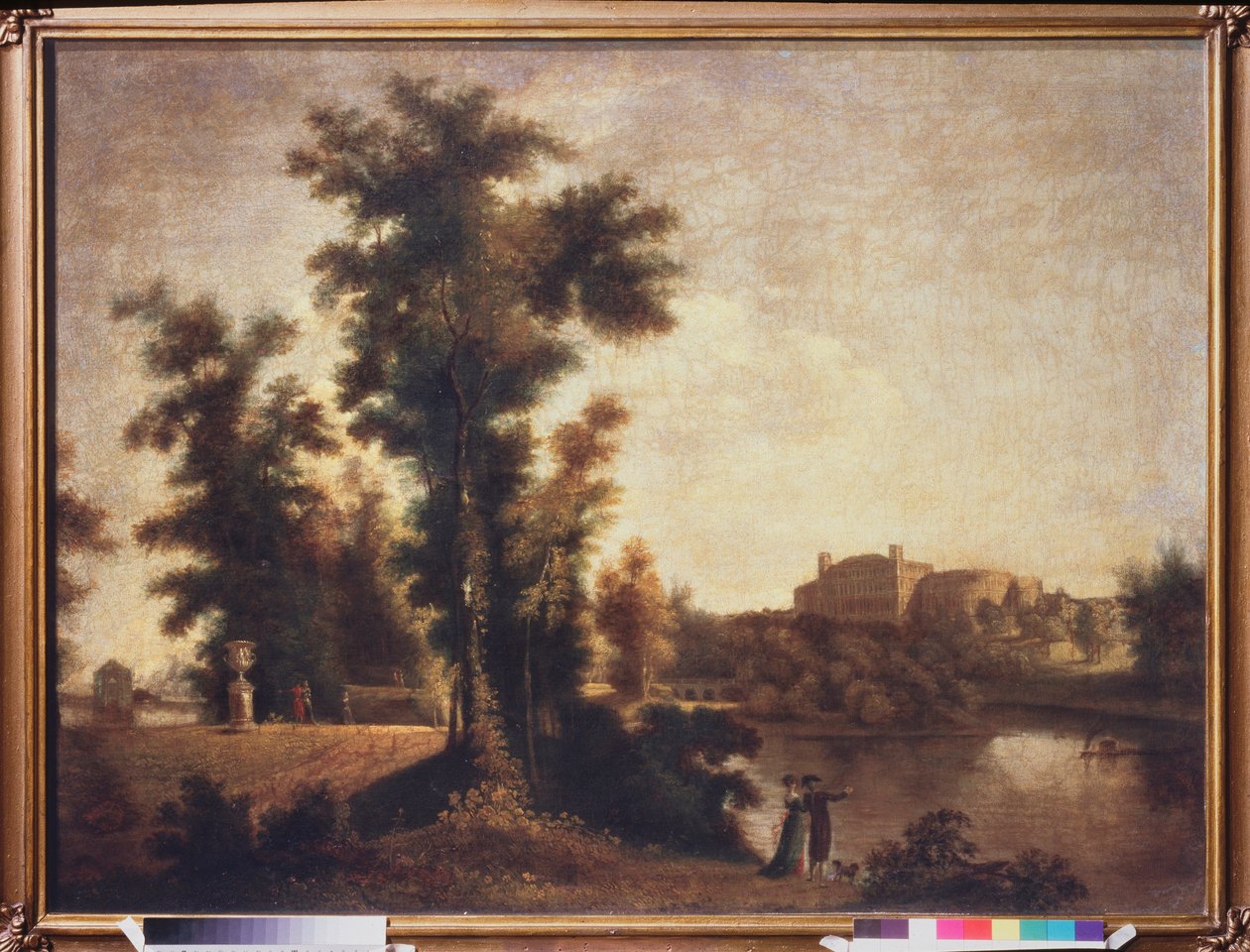 Landskap nära Sankt Petersburg. Målning av Semyon Fyodorovich Shchedrin (Semion Shchedrin) (1745-1804), olja på duk av Semen Fedorovich Shchedrin