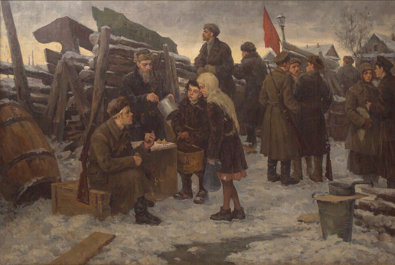 Morgon på barrikaderna. av Semyon Gavrilovich Nikiforov