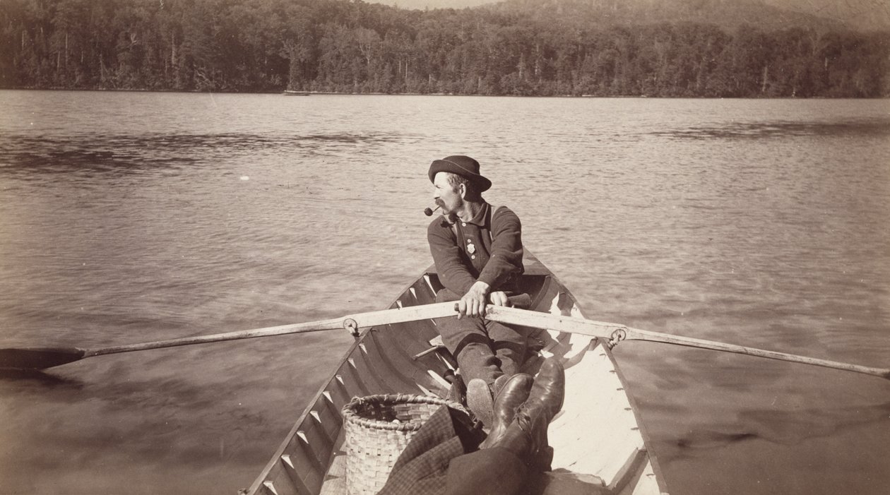 The Way It Looks from the Stern Seat, 1880-1890-tal (albumin silvertryck från glasnegativ) av Seneca Ray Stoddard