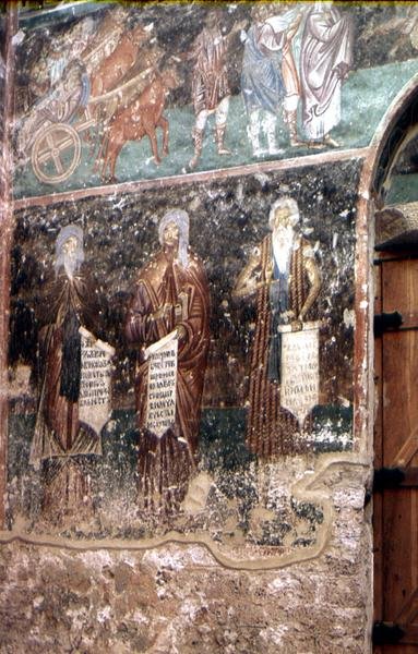 Detalj från jungfruns Dormition av Serbian School