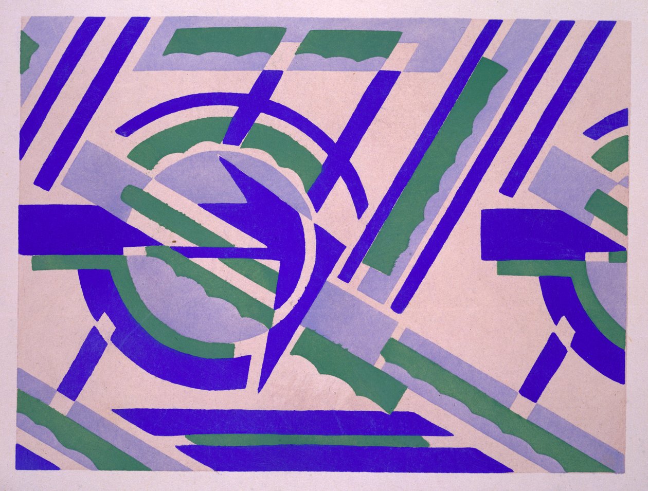 Motiv från "Nouvelles compositions decoratives", slutet av 1920-talet (pochoirtryck) av Serge Gladky