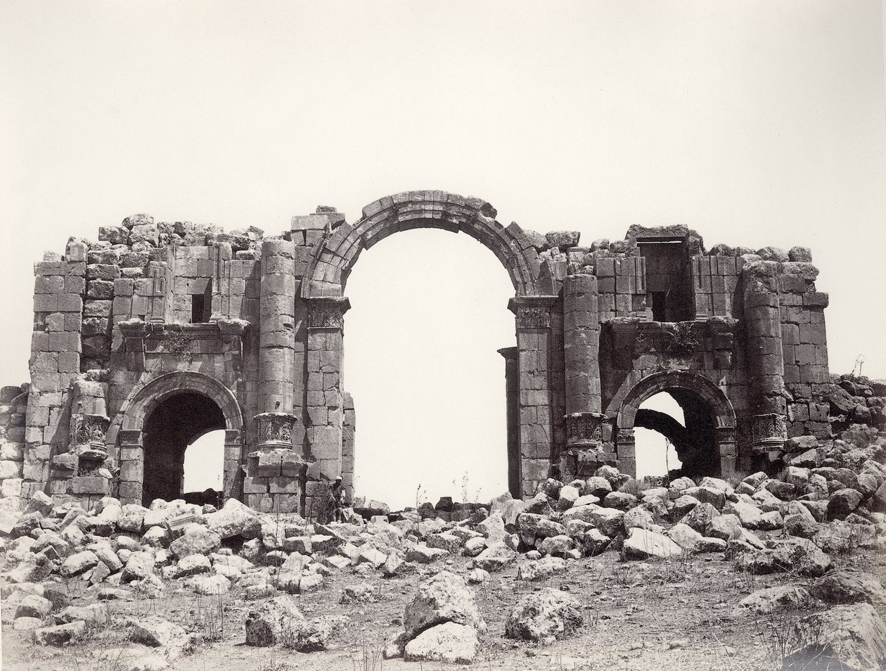 Hadrians båge i Jerash, 1867 av Sergeant Henry Phillips