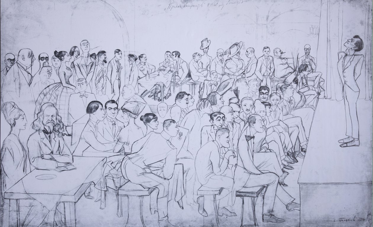 Komikerna vilar hem, 1916 av Sergei Alexandrovich Polyakov