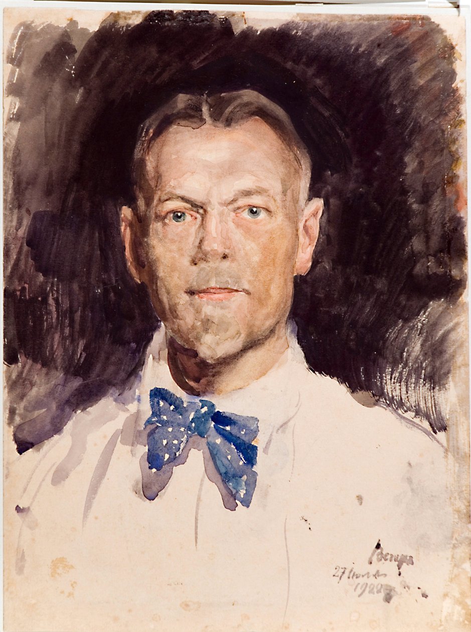 Självporträtt - Verk av Sergei Arsenyevich Vinogradov (1869-1938) av Sergei Arsenevich Vinogradov
