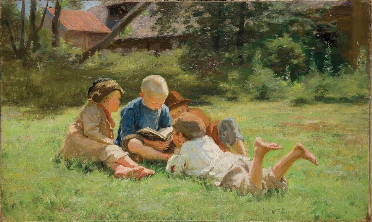 Barn - Vinogradov, Sergei Arsenyevich (1869-1938) - 1890-talet - Olja på duk - av Sergei Arsenevich Vinogradov