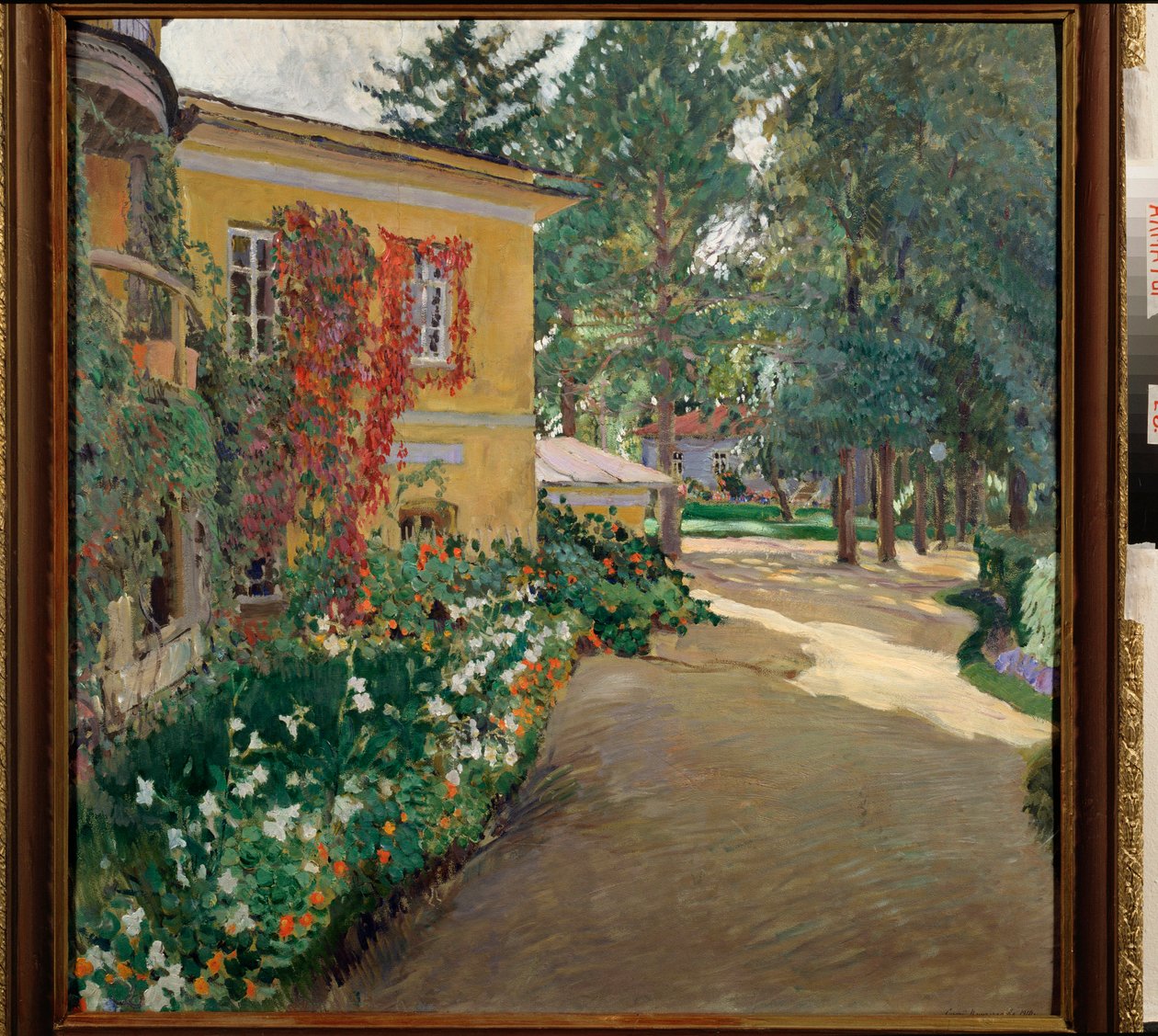 In a Country Estate - Målning av Sergei Arsenyevich Vinograd (1869-1938), olja på duk av Sergei Arsenevich Vinogradov