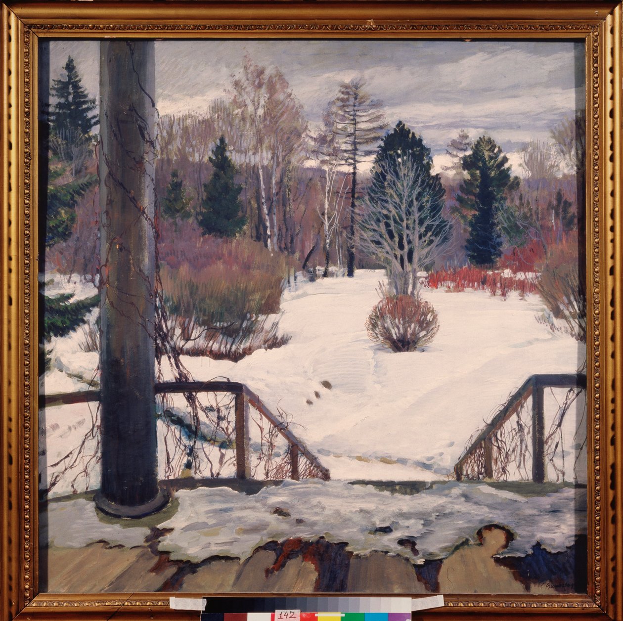 Våren kommer - Målning av Sergei Arsenyevich Vinogradov (1869-1938), olja på duk av Sergei Arsenevich Vinogradov