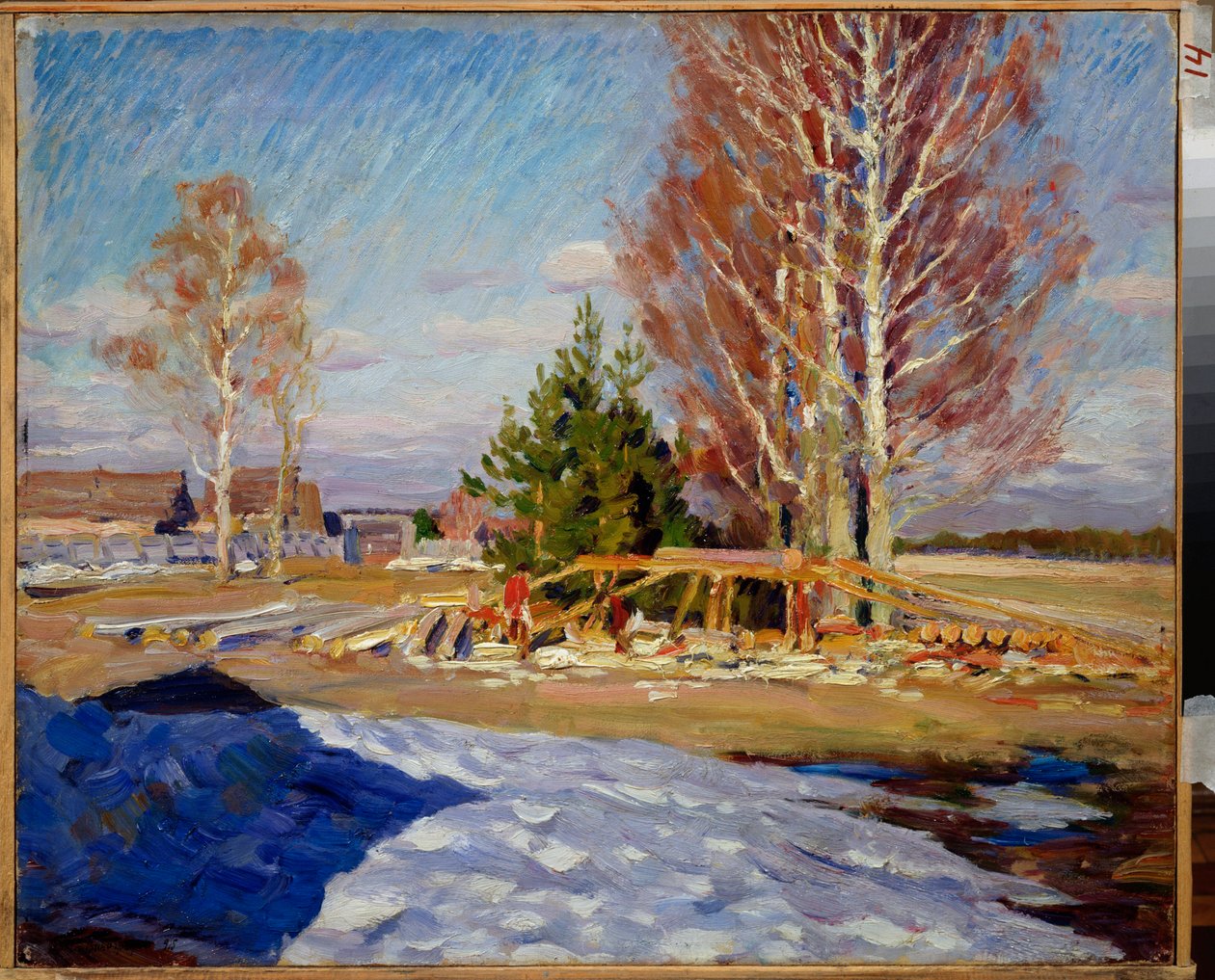 Vårlandskap - Målning av Sergei Arsenyevich Vinograd (1869-1938), olja på duk av Sergei Arsenevich Vinogradov
