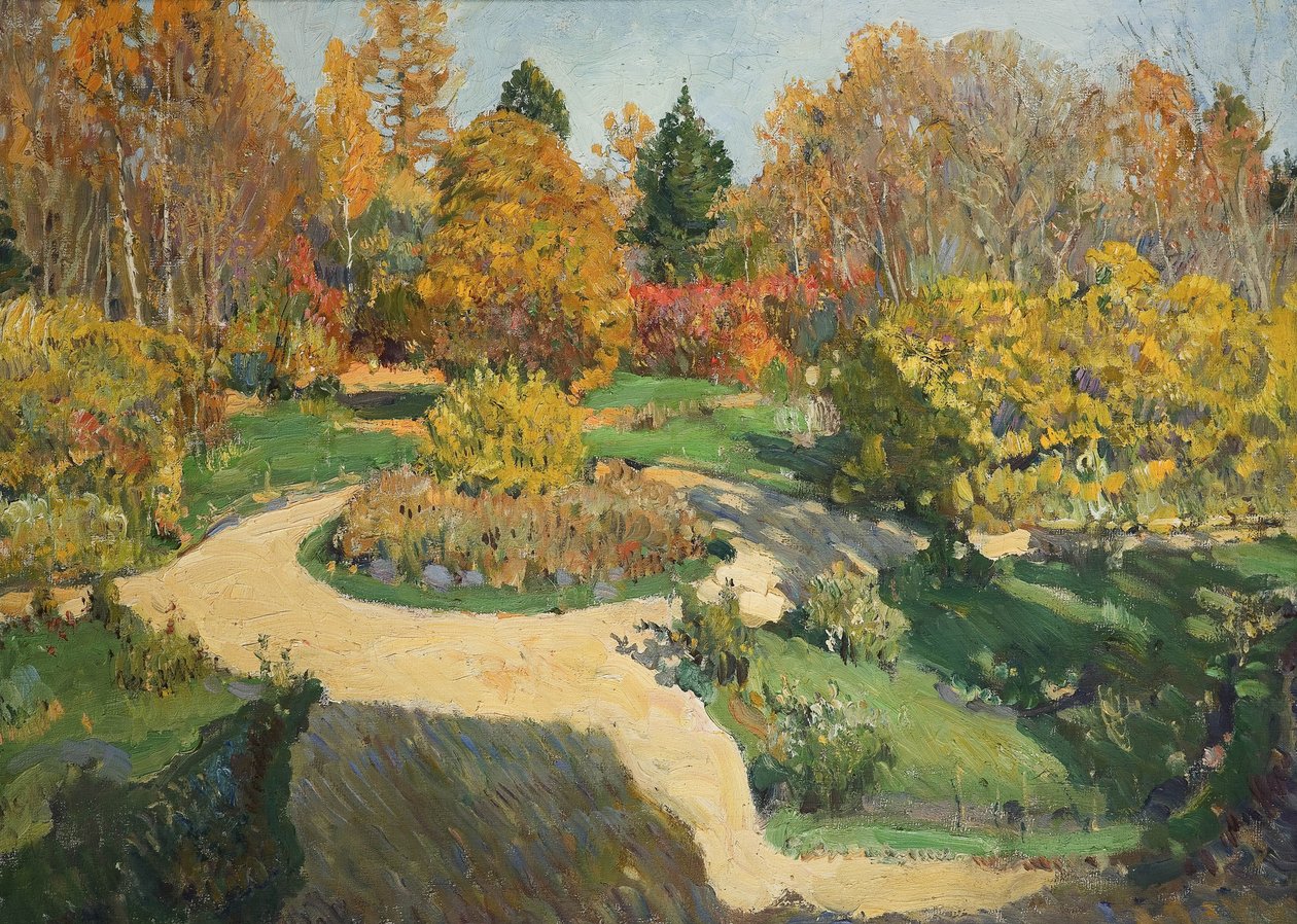 Trädgården på hösten 1910 av Sergei Arsenevich Vinogradov