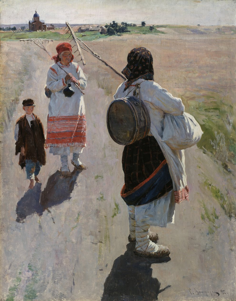 Till verket, 1895 av Sergei Arsenevich Vinogradov