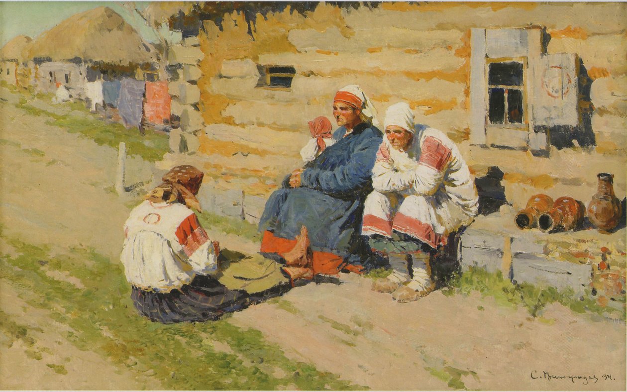 Waiting In the Sun, 1894 av Sergei Arsenevich Vinogradov